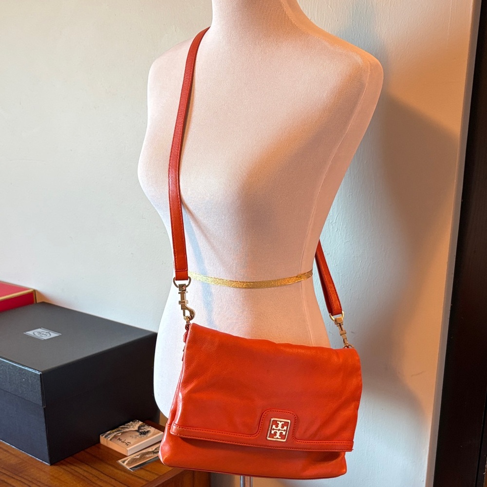 Tory Burch Vibrant Orange Clutch - Picture 3 of 7